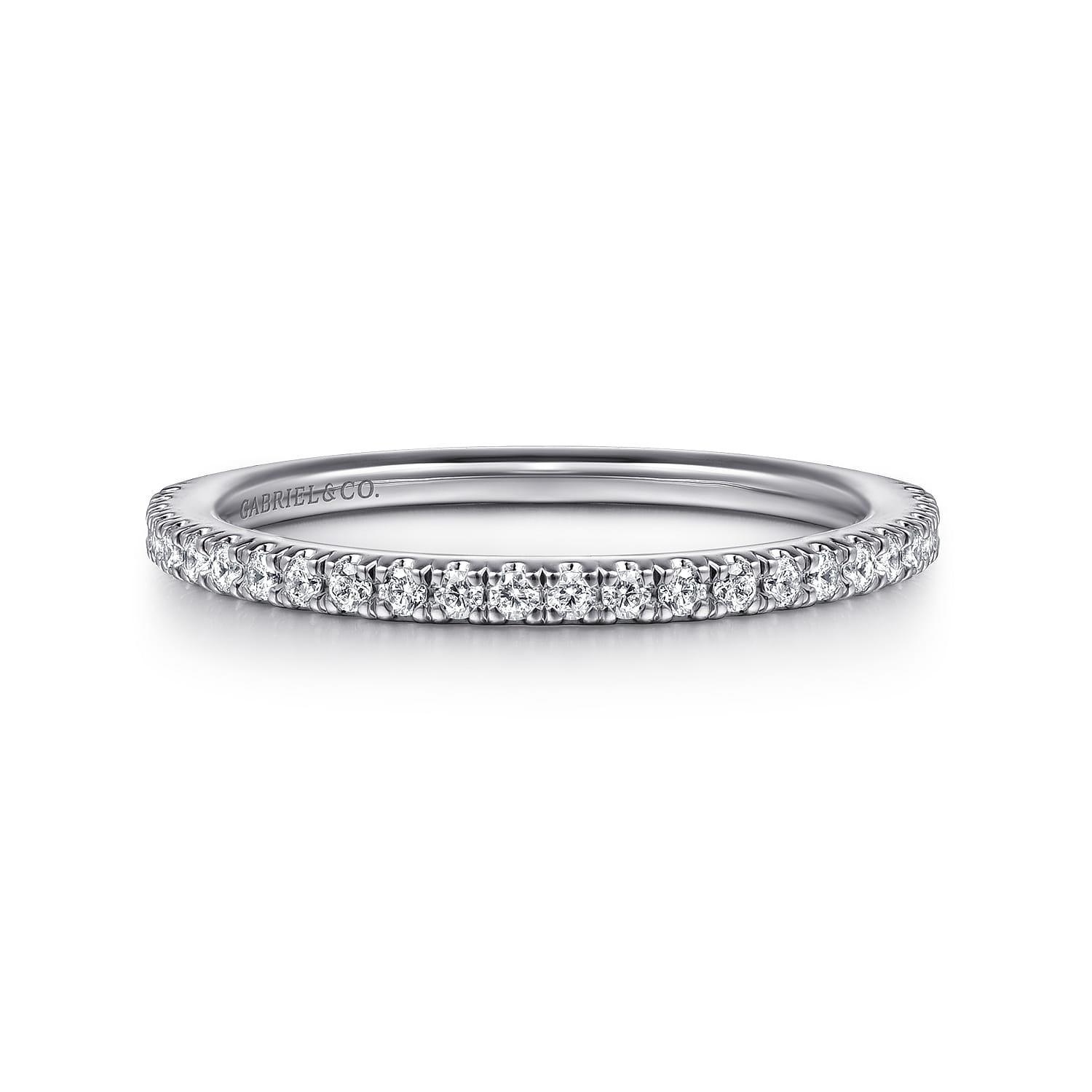 14K White Gold Diamond Matching Wedding Band - 0.21 ct - Shot 1