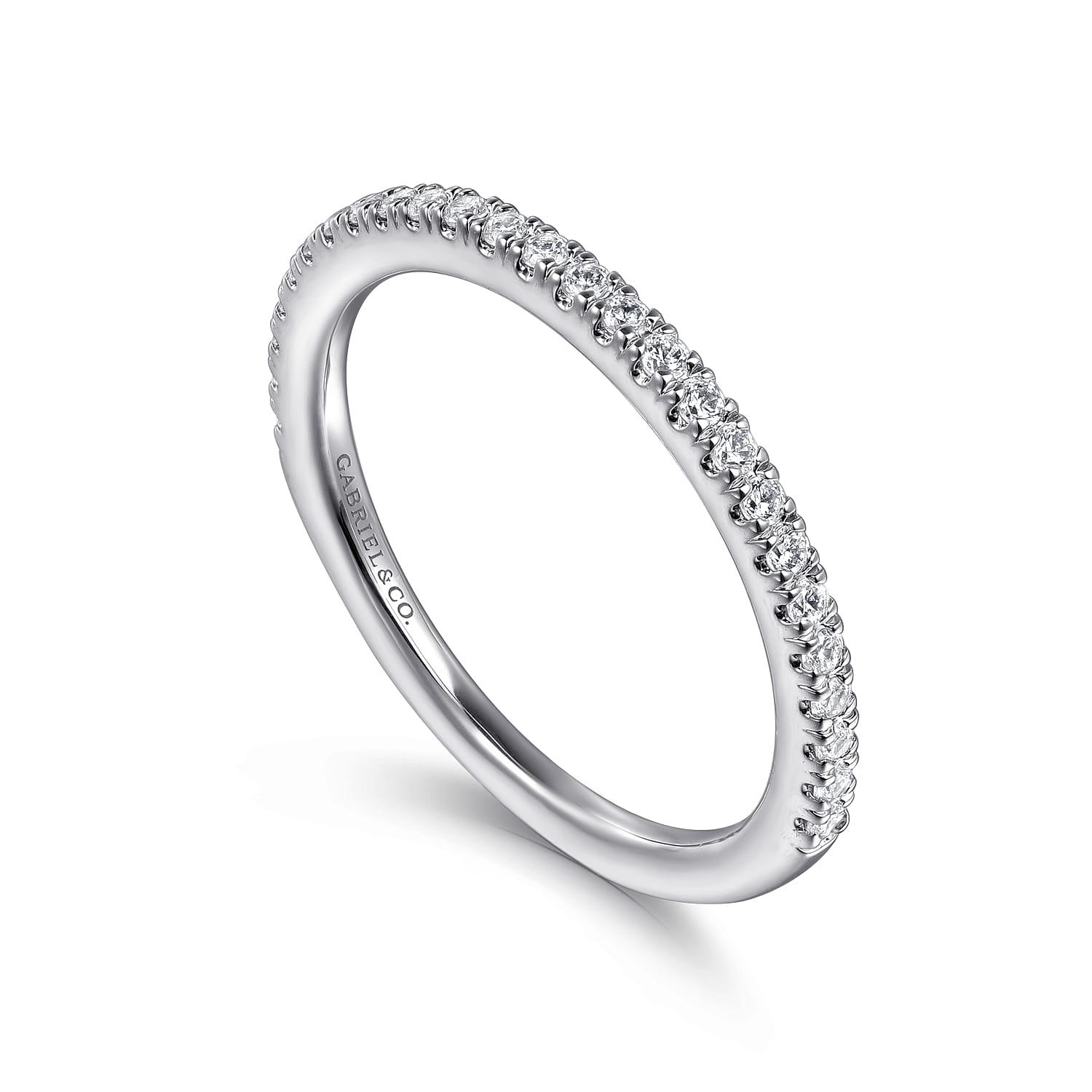 14K White Gold Diamond Matching Wedding Band - 0.21 ct - Shot 3