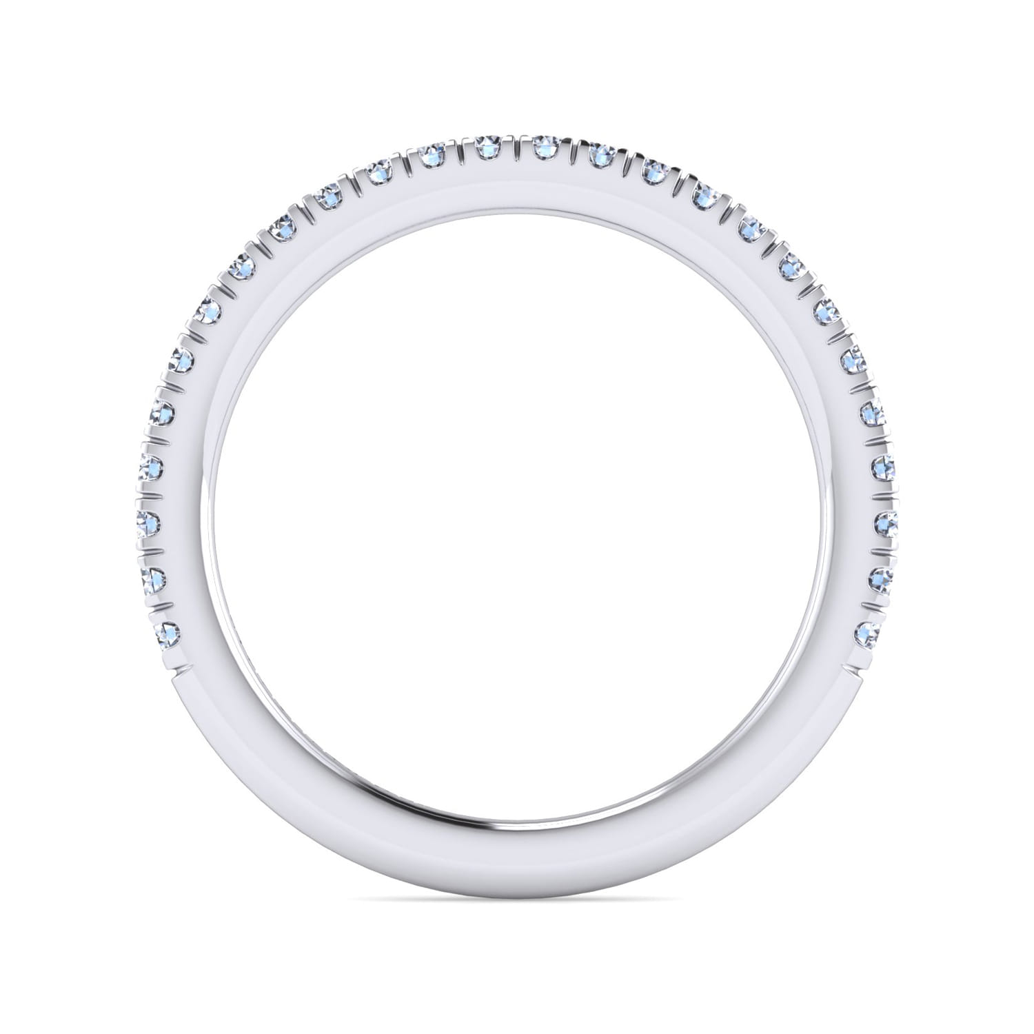 14K White Gold Diamond Matching Wedding Band - 0.22 ct - Shot 2