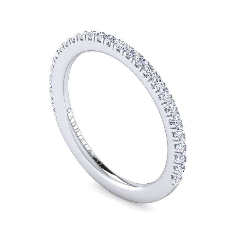 14K White Gold Diamond Matching Wedding Band - 0.22 ct - Shot 3