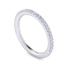 14K White Gold Diamond Matching Wedding Band - 0.22 ct