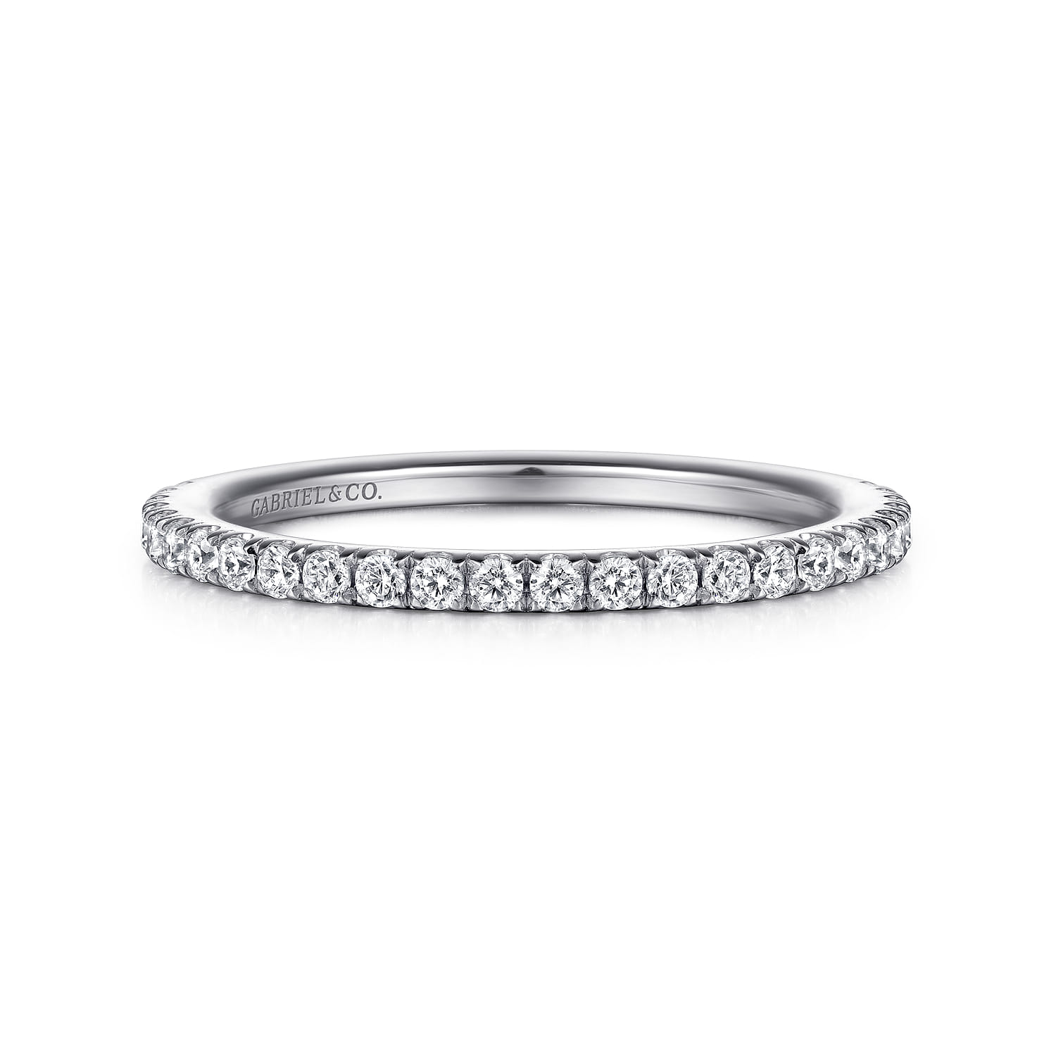 14K White Gold Diamond Matching Wedding Band - 0.27 ct - Shot 1
