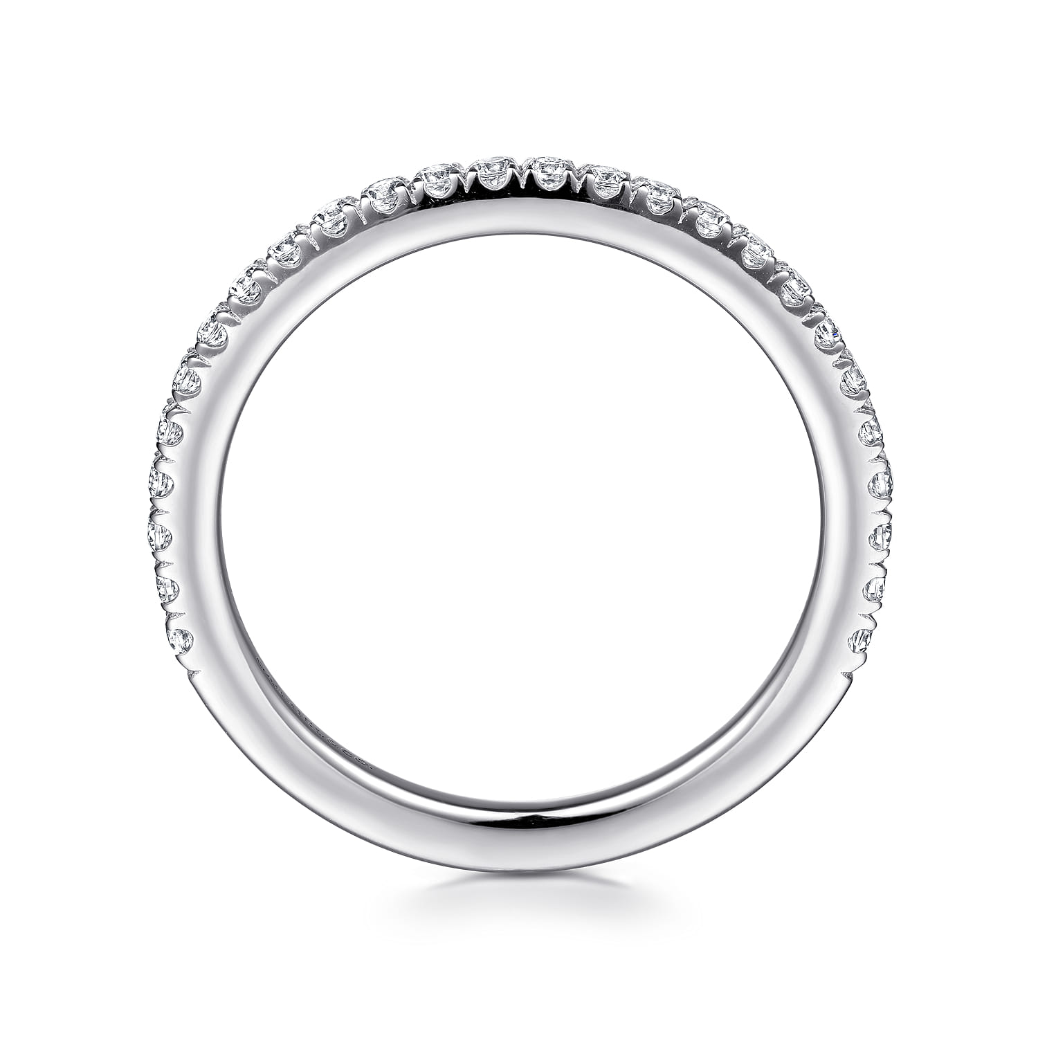 14K White Gold Diamond Matching Wedding Band - 0.27 ct - Shot 2