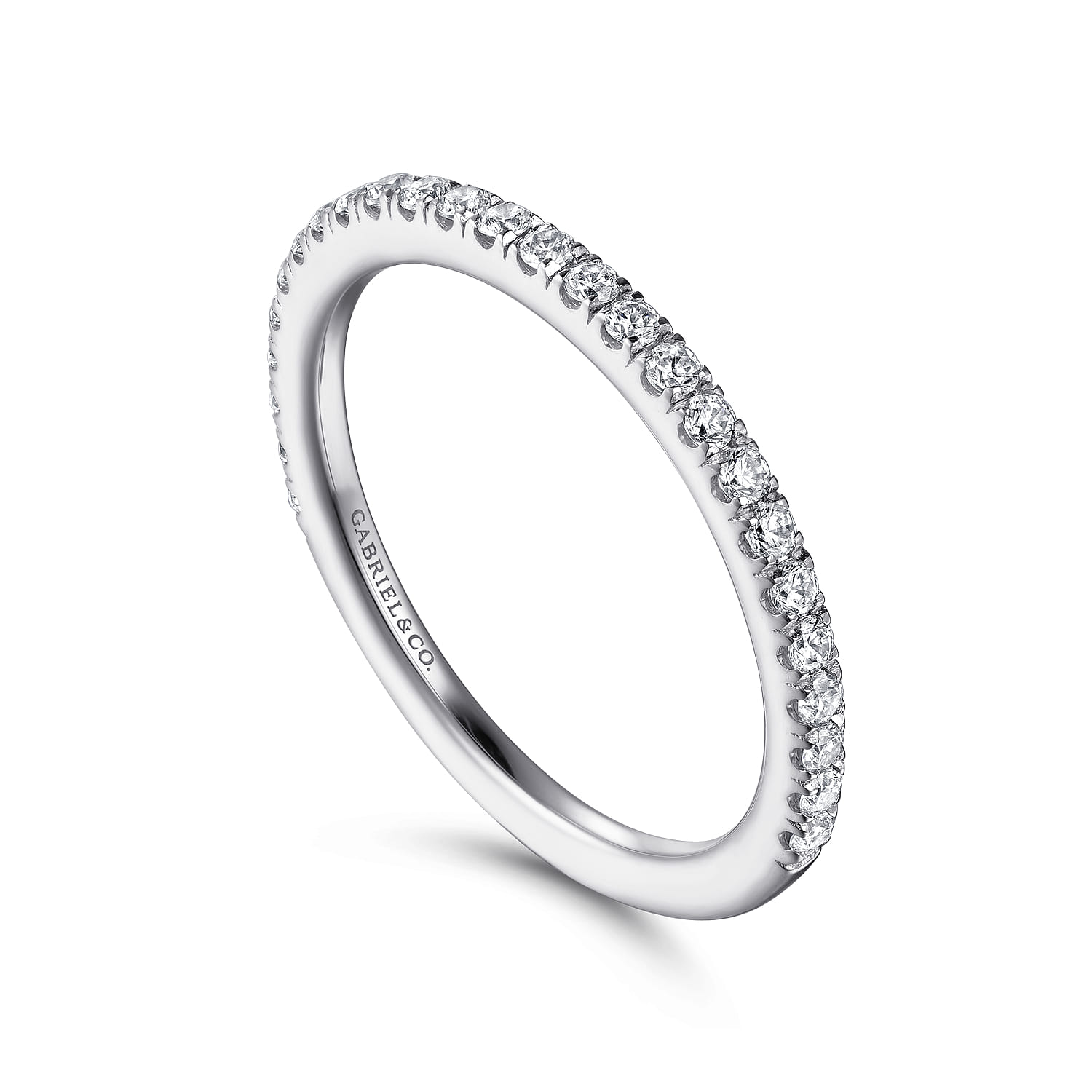14K White Gold Diamond Matching Wedding Band - 0.27 ct - Shot 3
