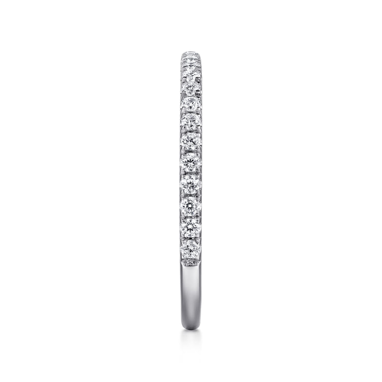 14K White Gold Diamond Matching Wedding Band - 0.27 ct - Shot 4
