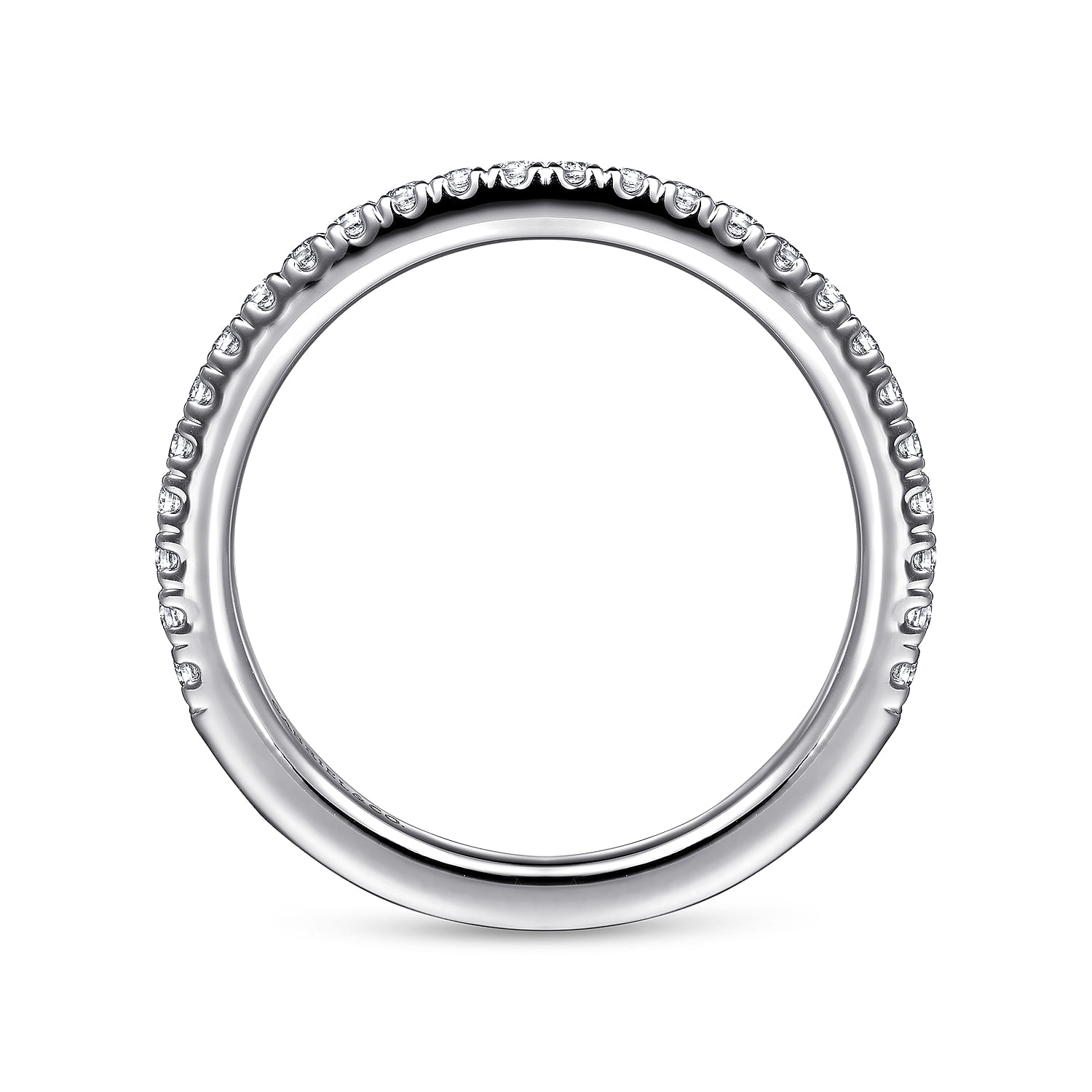 14K White Gold Diamond Matching Wedding Band - 0.28 ct - Shot 2