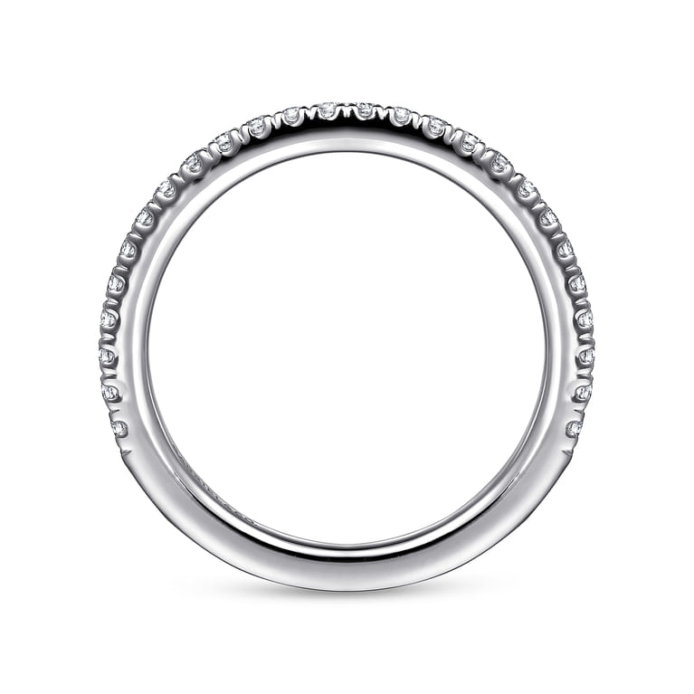 14K White Gold Diamond Matching Wedding Band - 0.28 ct - Shot 2