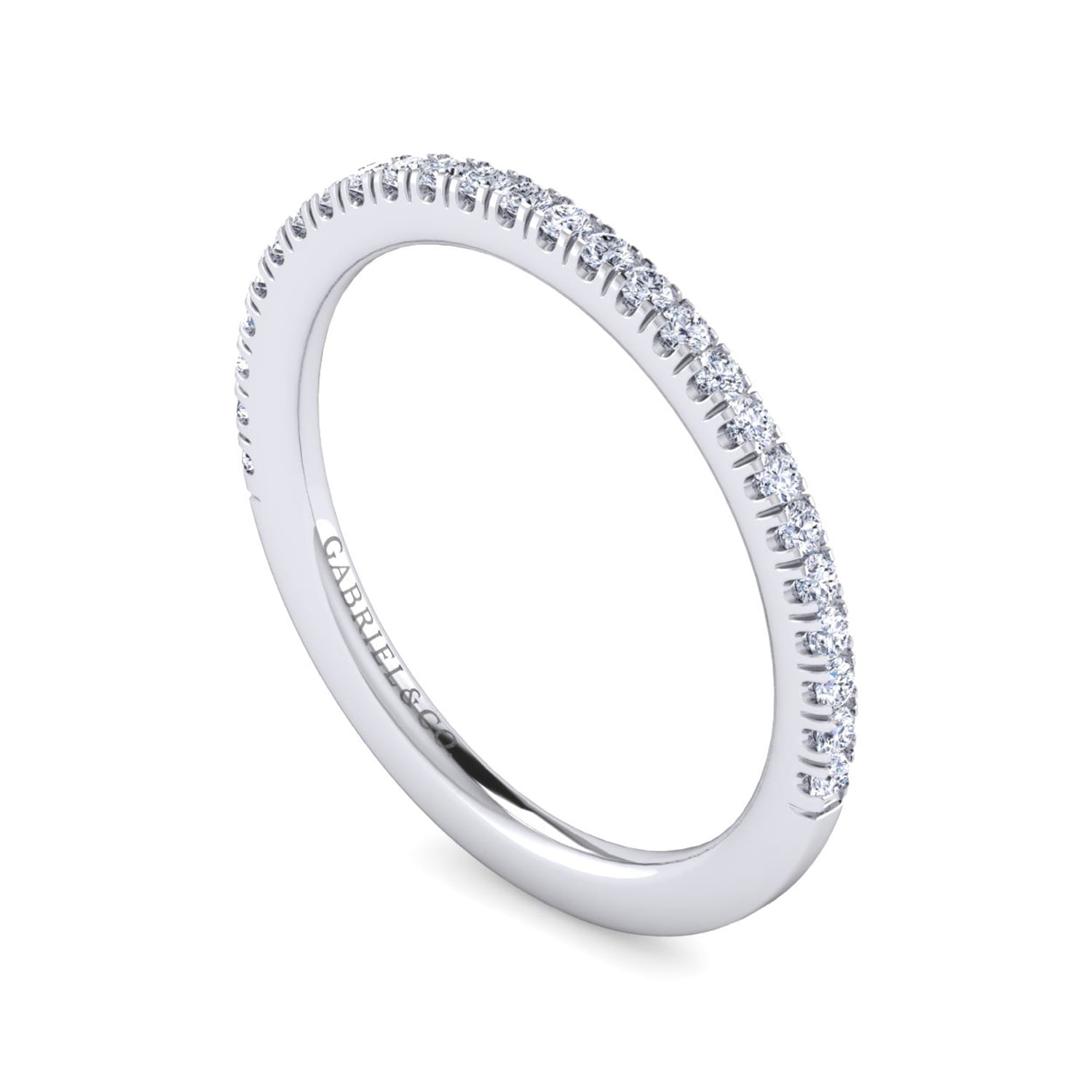 14K White Gold Diamond Matching Wedding Band - 0.21 ct - Shot 3