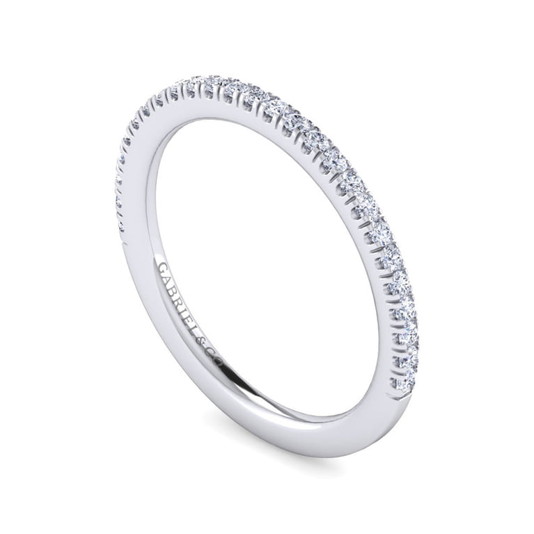 14K White Gold Diamond Matching Wedding Band - 0.21 ct - Shot 3