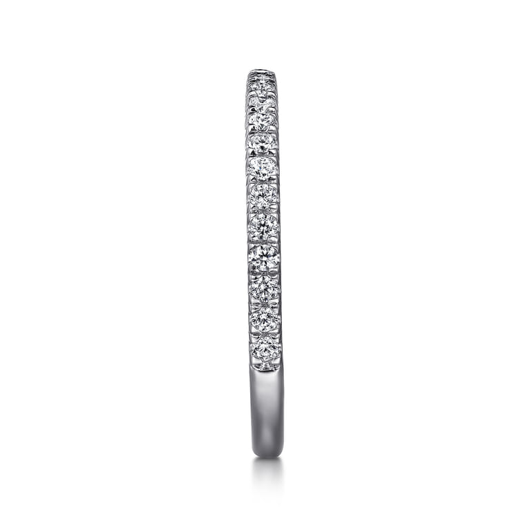 14K White Gold Diamond Matching Wedding Band - 0.27 ct - Shot 5