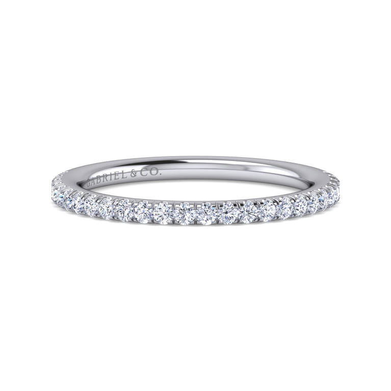 14K White Gold Diamond Matching Wedding Band - 0.23 ct - Shot 1