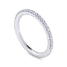 14K White Gold Diamond Matching Wedding Band - 0.22 ct