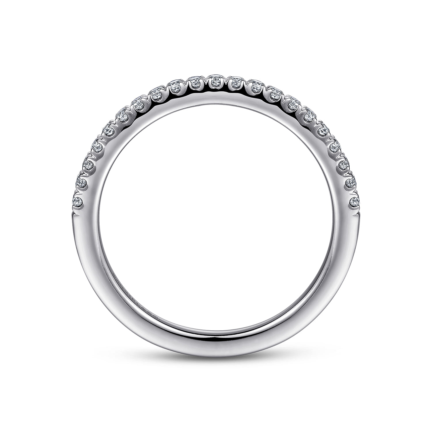 14K White Gold Diamond Matching Wedding Band - 0.17 ct - Shot 2