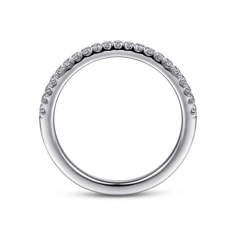 14K White Gold Diamond Matching Wedding Band - 0.17 ct - Shot 2