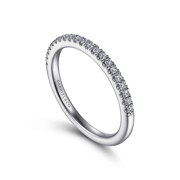 14K White Gold Diamond Matching Wedding Band - 0.17 ct - Shot 3