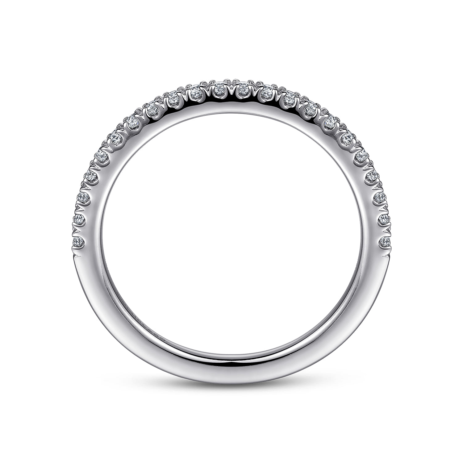 14K White Gold Diamond Matching Wedding Band - 0.22 ct - Shot 2