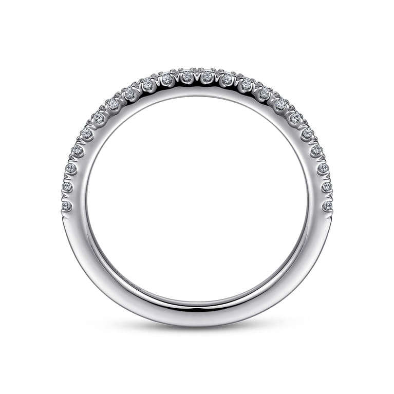 14K White Gold Diamond Matching Wedding Band - 0.22 ct - Shot 2