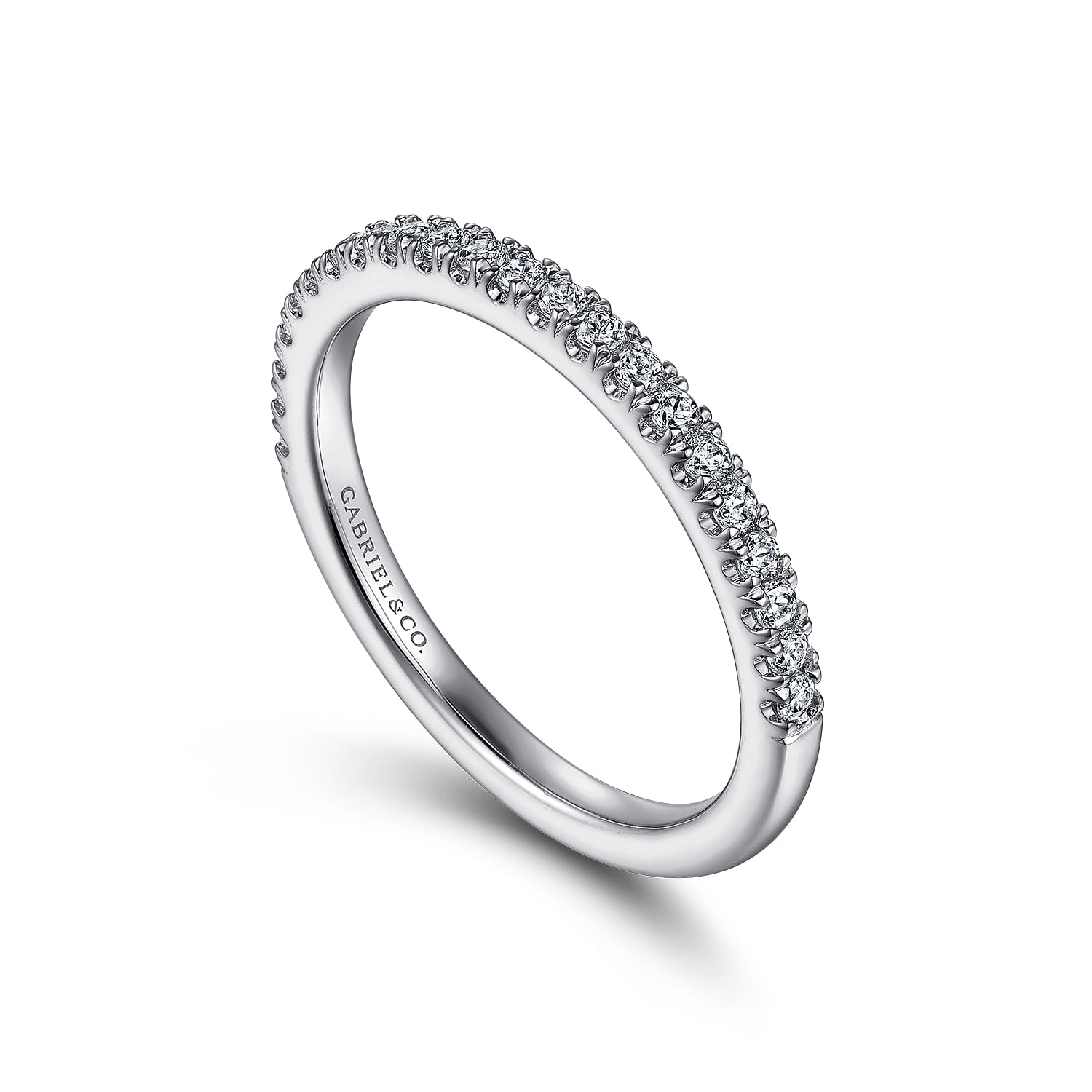 14K White Gold Diamond Matching Wedding Band - 0.23 ct - Shot 3