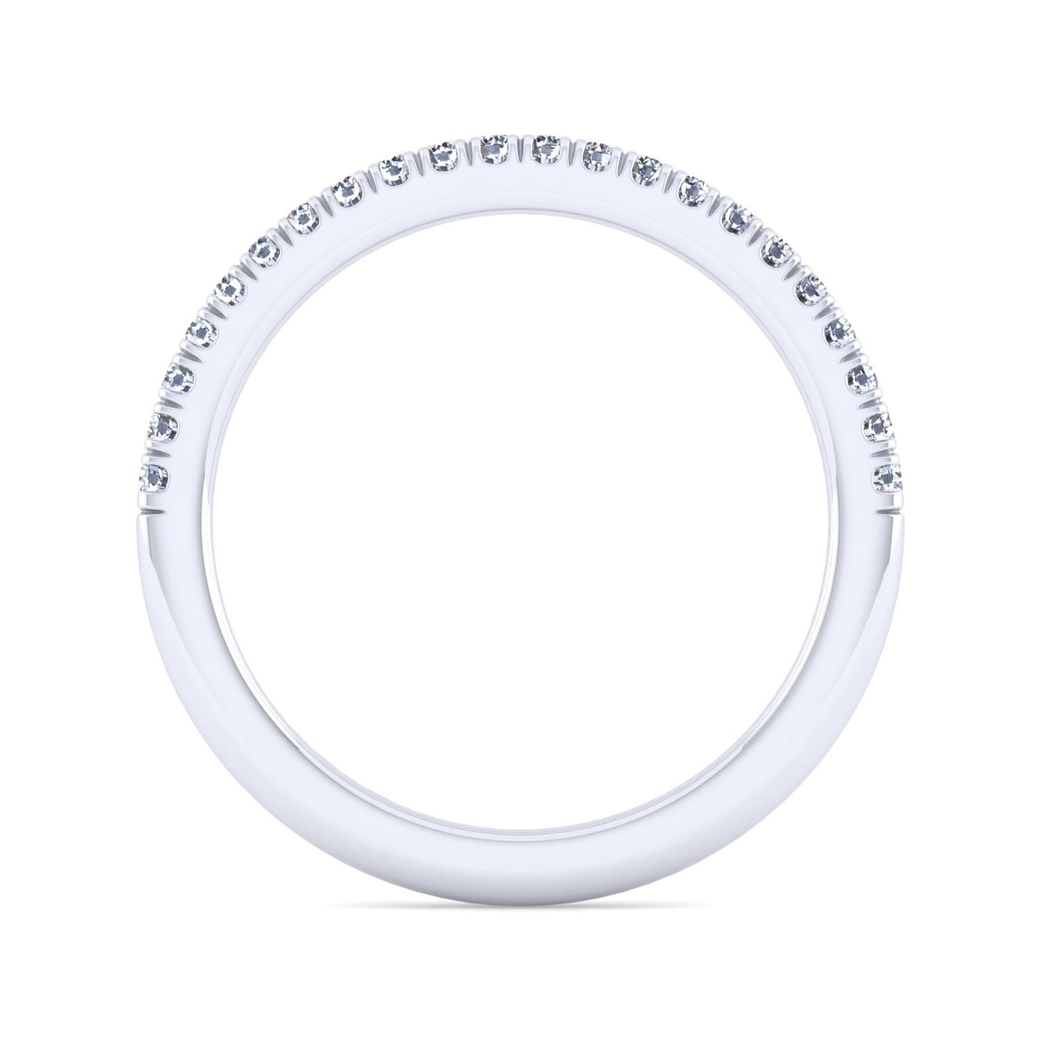 14K White Gold Diamond Matching Wedding Band - 0.18 ct - Shot 2