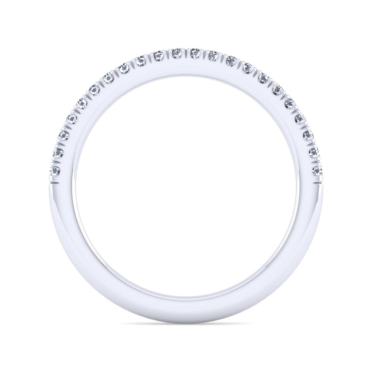 14K White Gold Diamond Matching Wedding Band - 0.18 ct - Shot 2