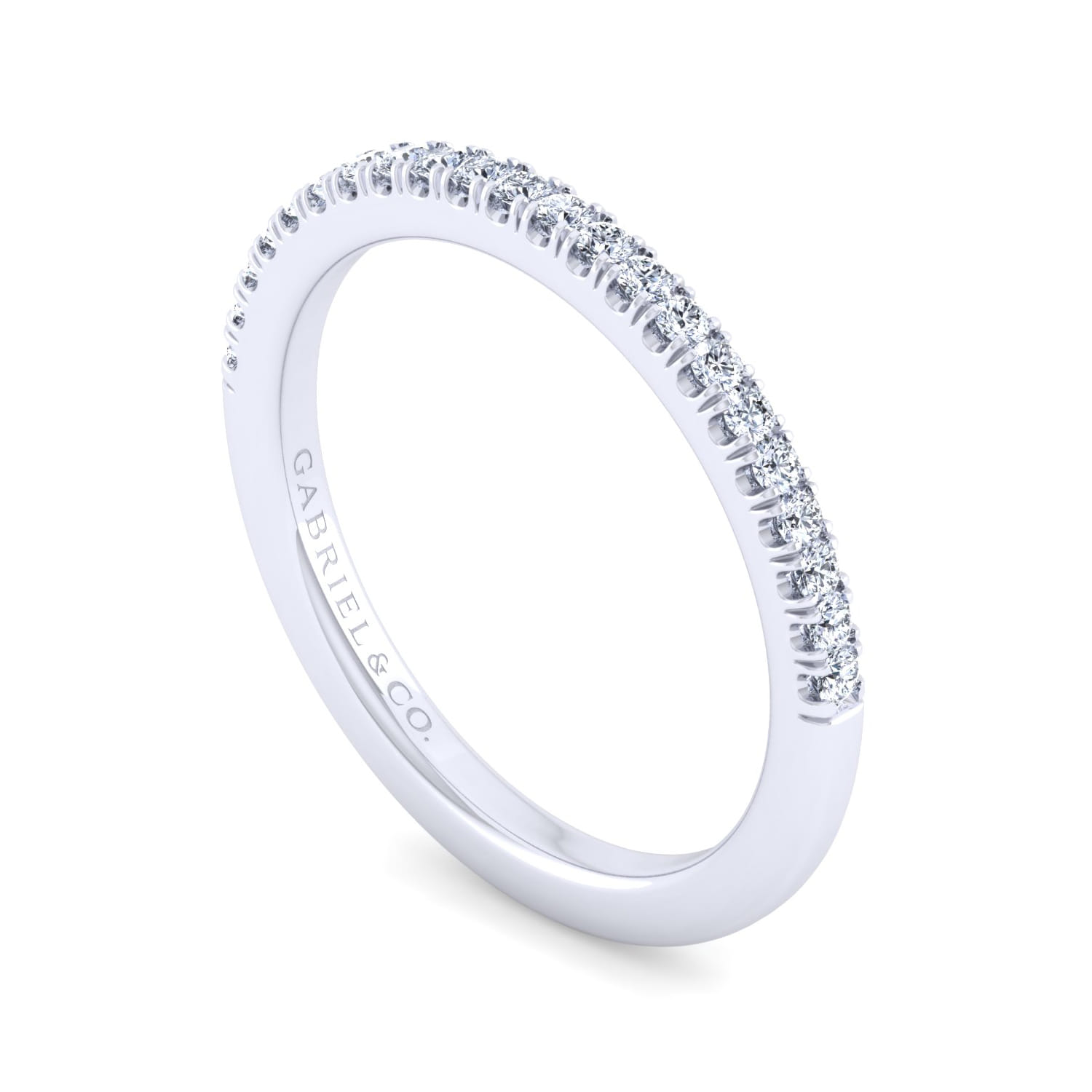 14K White Gold Diamond Matching Wedding Band - 0.18 ct - Shot 3