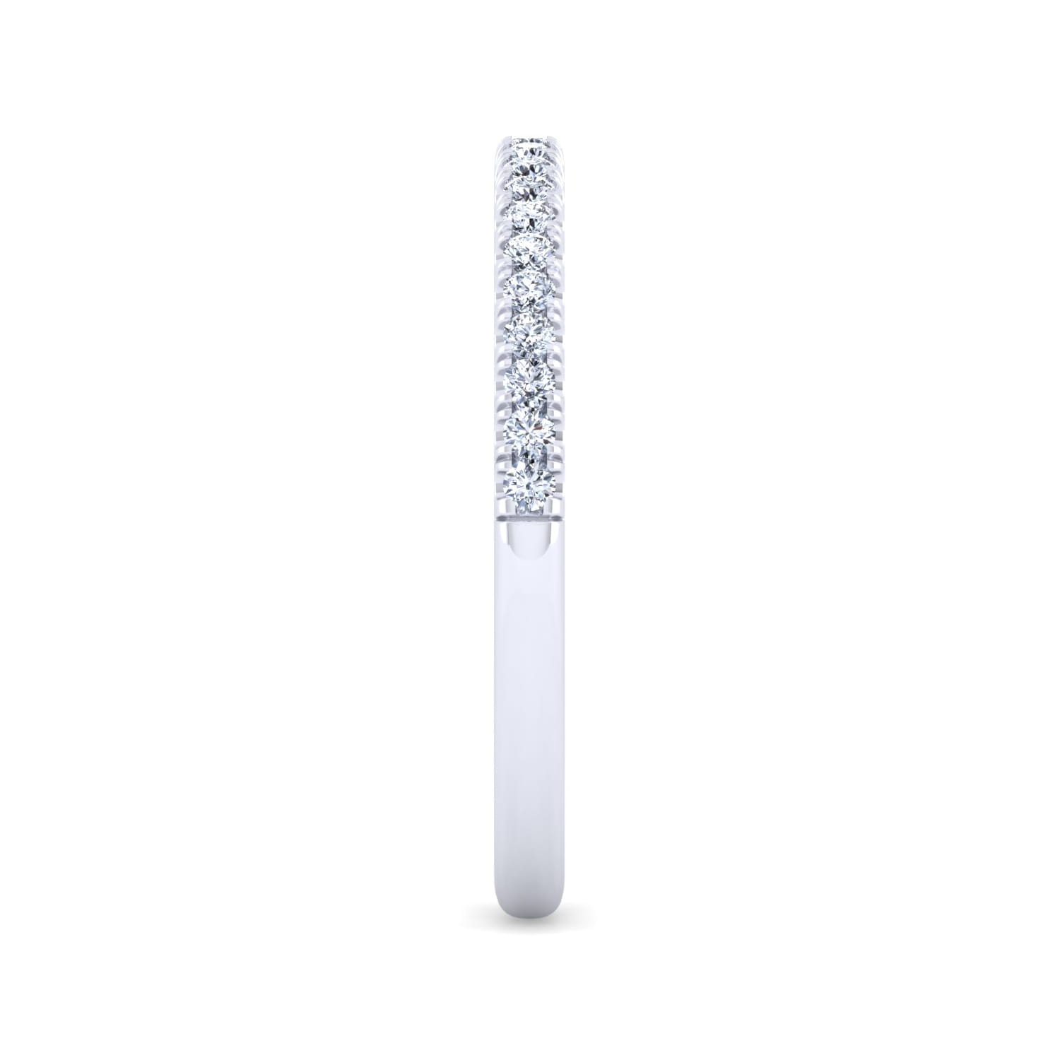 14K White Gold Diamond Matching Wedding Band - 0.18 ct - Shot 5