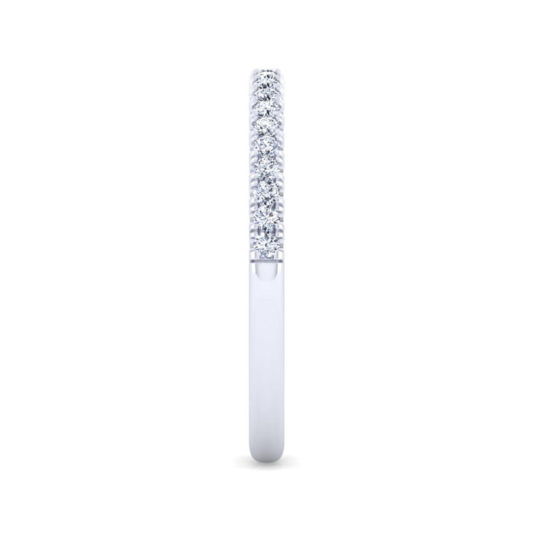 14K White Gold Diamond Matching Wedding Band - 0.18 ct - Shot 5