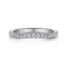 14K White Gold Diamond Matching Wedding Band - 0.34 ct