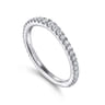 14K White Gold Diamond Matching Wedding Band - 0.34 ct