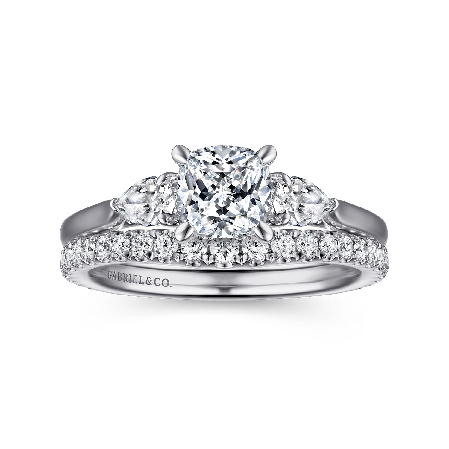 14K White Gold Diamond Matching Wedding Band - 0.34 ct - Shot 4