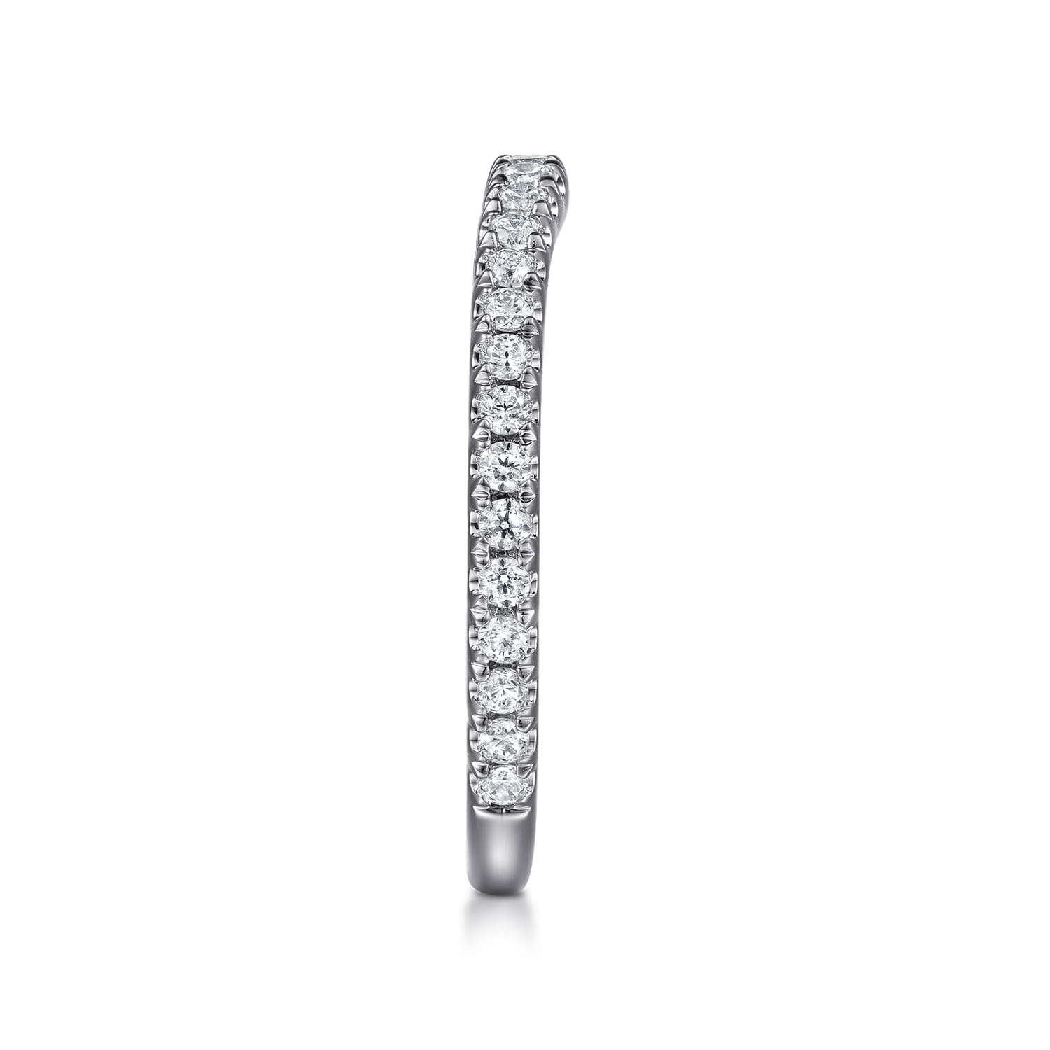 14K White Gold Diamond Matching Wedding Band - 0.34 ct - Shot 5