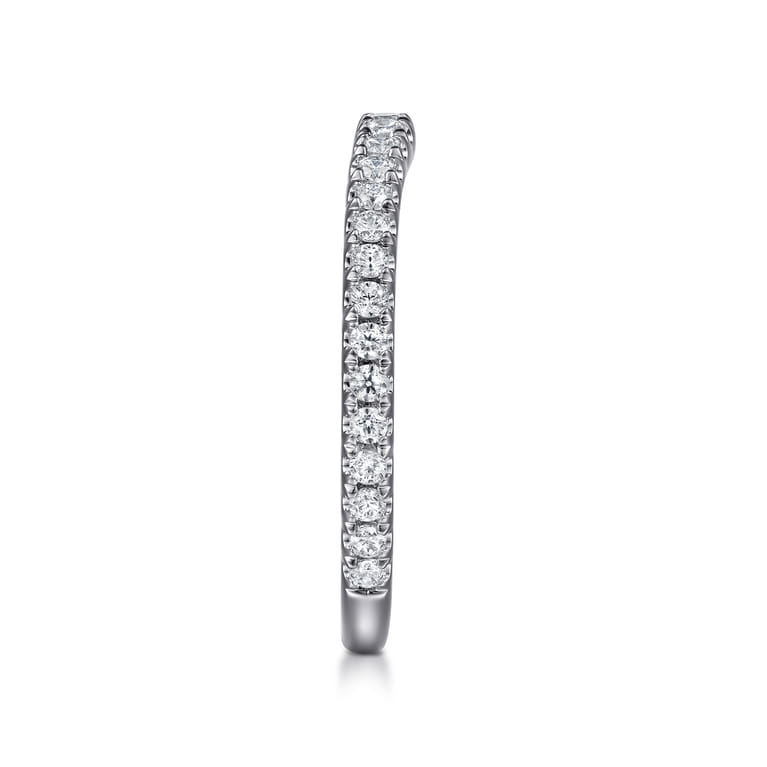 14K White Gold Diamond Matching Wedding Band - 0.34 ct - Shot 5