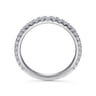 14K White Gold Diamond Matching Wedding Band - 0.39 ct