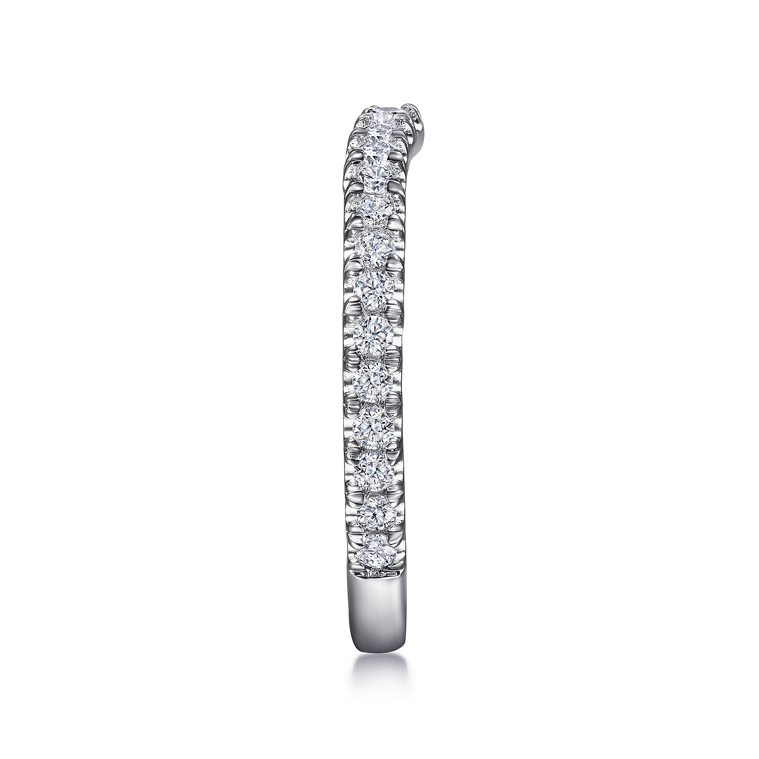 14K White Gold Diamond Matching Wedding Band - 0.39 ct - Shot 5