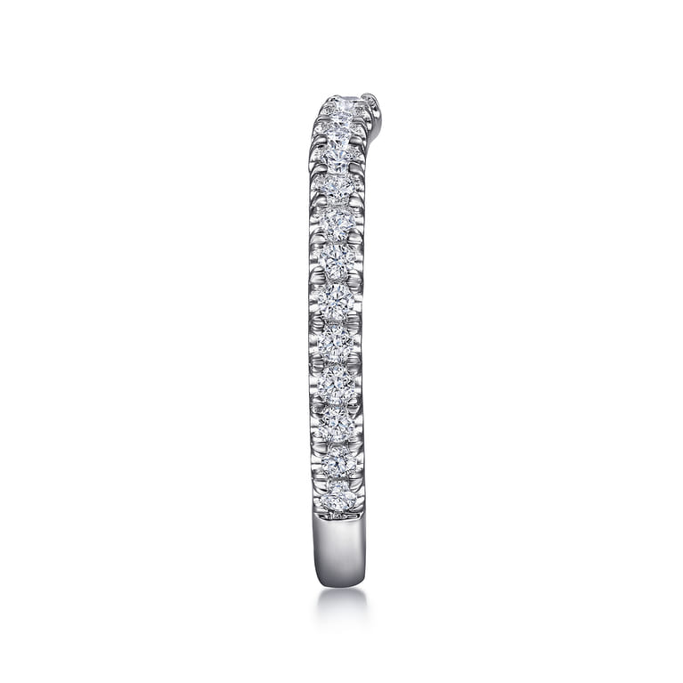 14K White Gold Diamond Matching Wedding Band - 0.39 ct - Shot 5
