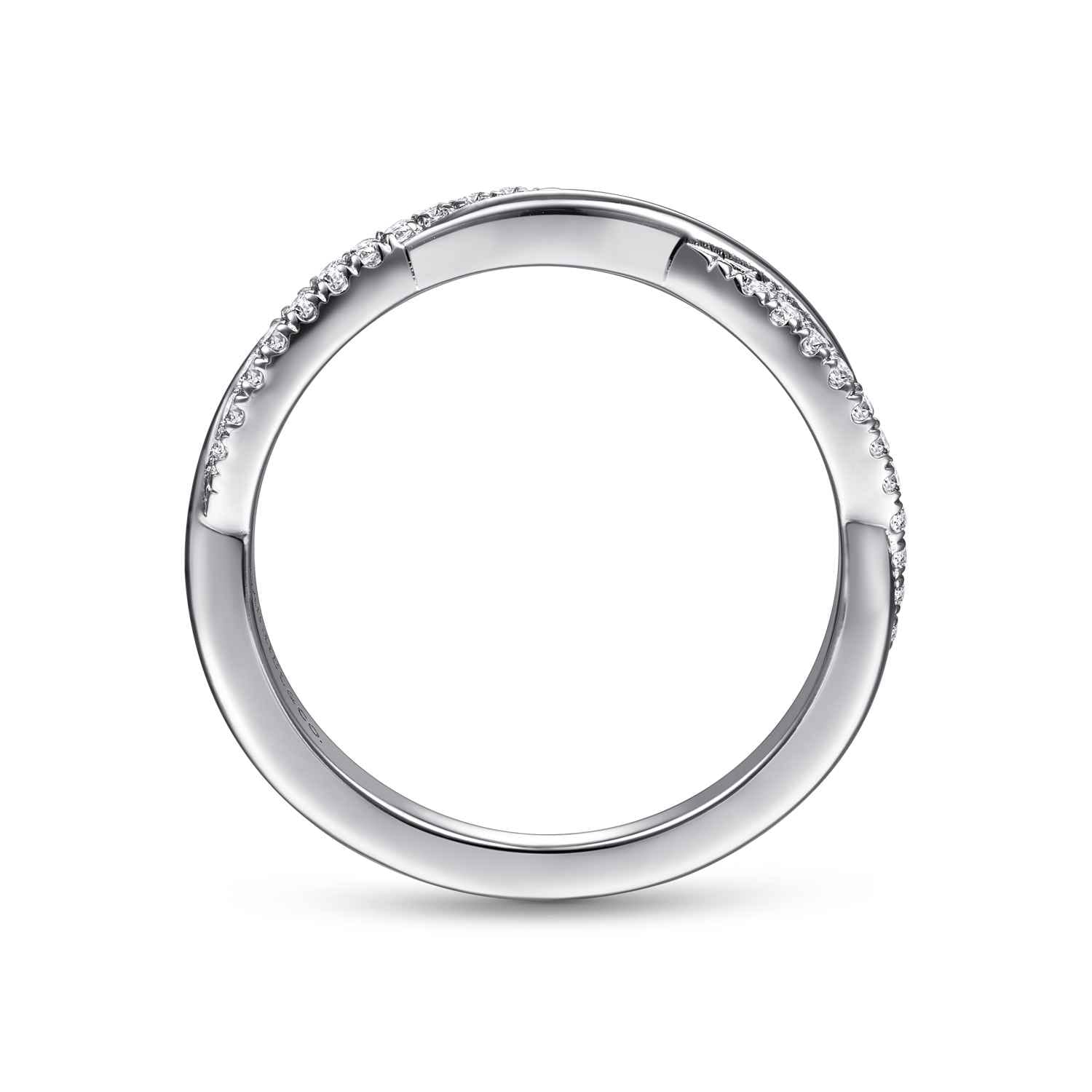 14K White Gold Diamond Matching Wedding Band - 0.16 ct - Shot 2