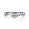 14K White Gold Diamond Matching Wedding Band - 0.16 ct