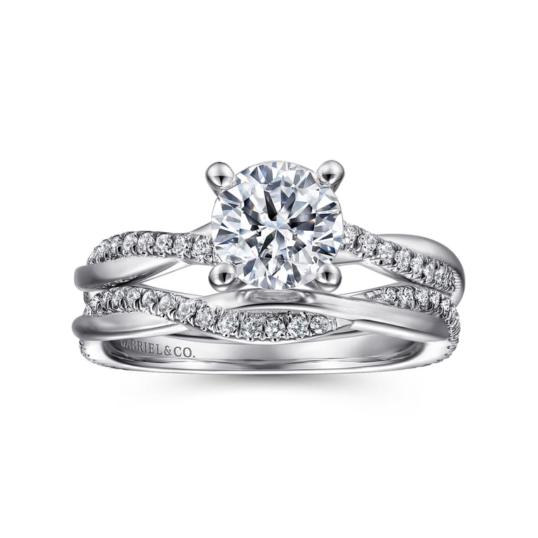 14K White Gold Diamond Matching Wedding Band - 0.16 ct - Shot 4