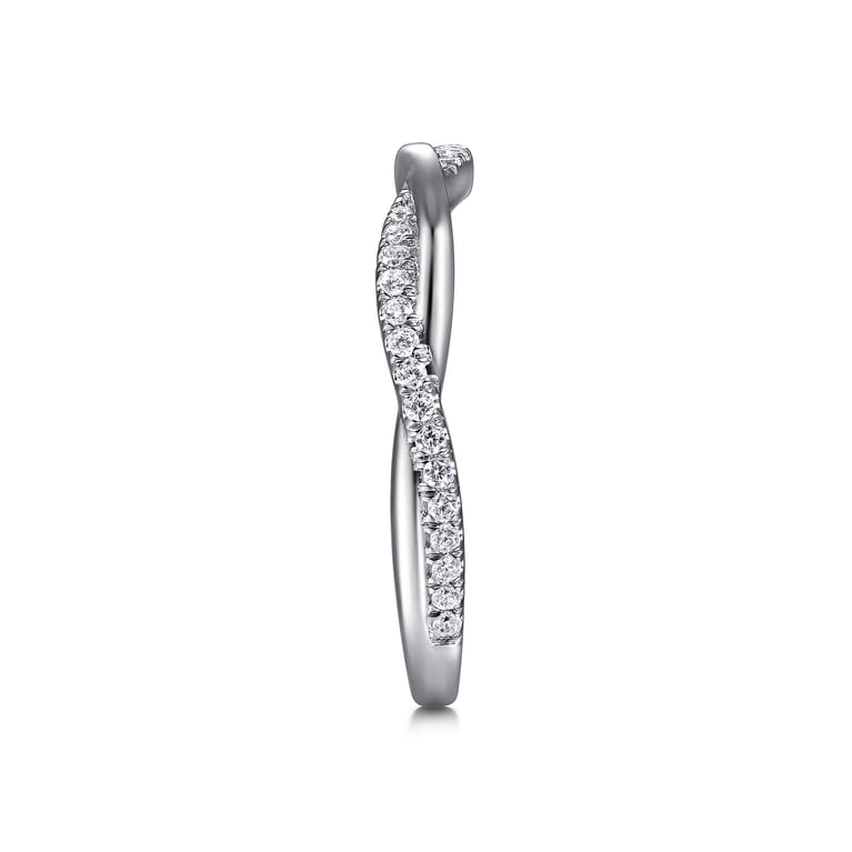14K White Gold Diamond Matching Wedding Band - 0.16 ct - Shot 5