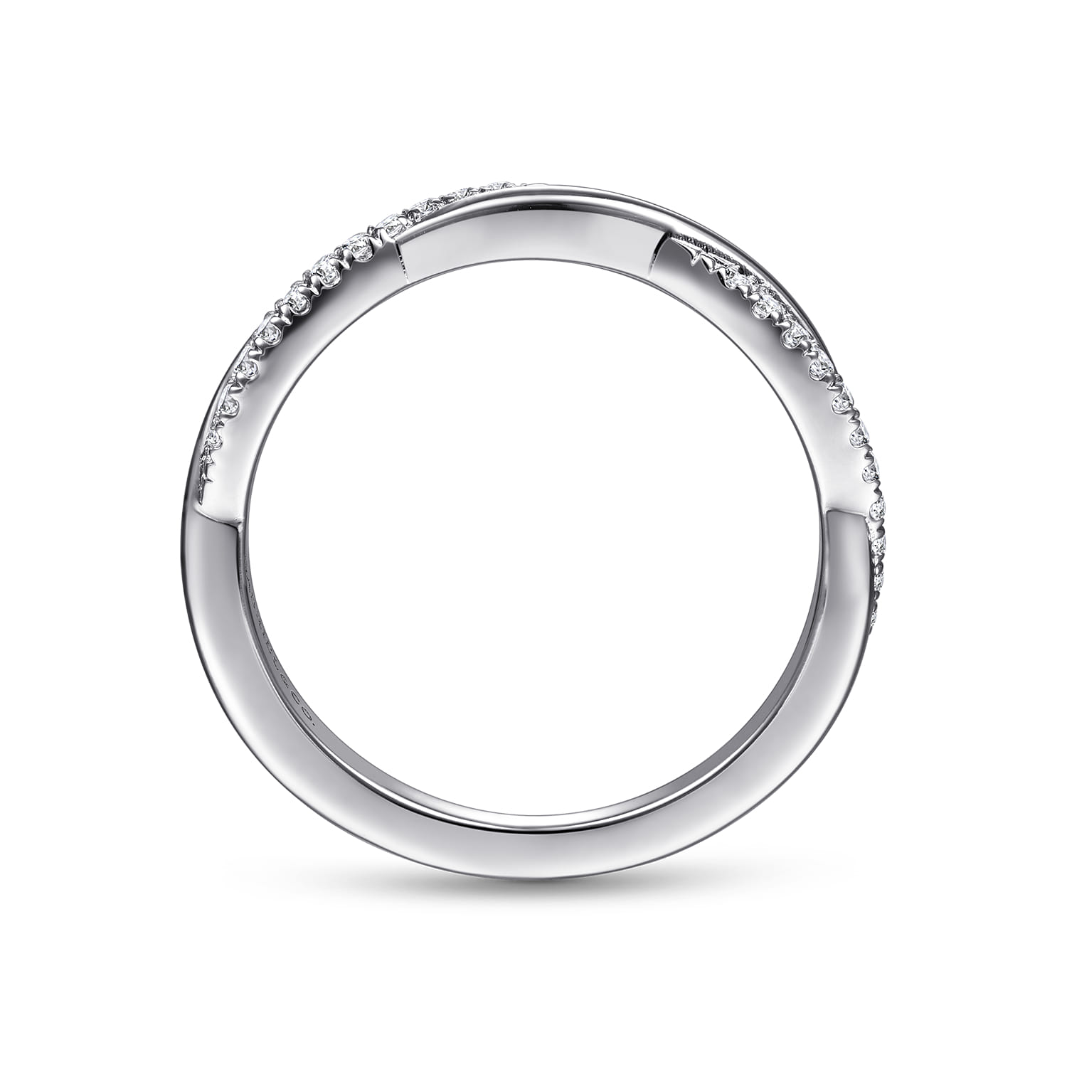14K White Gold Diamond Matching Wedding Band - 0.16 ct - Shot 2