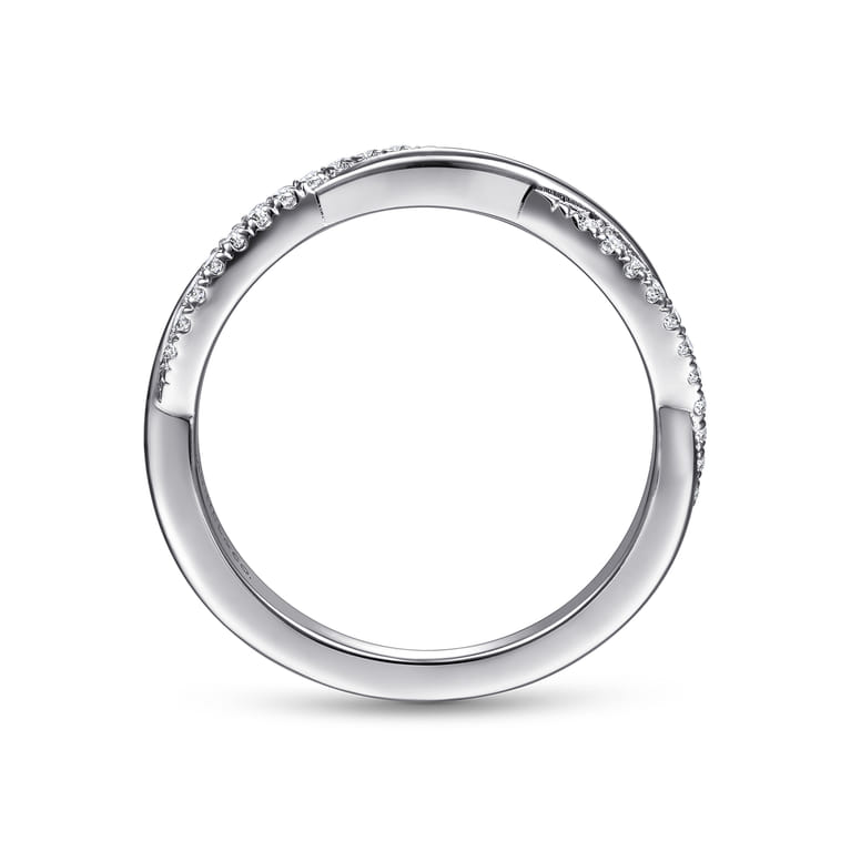 14K White Gold Diamond Matching Wedding Band - 0.16 ct - Shot 2