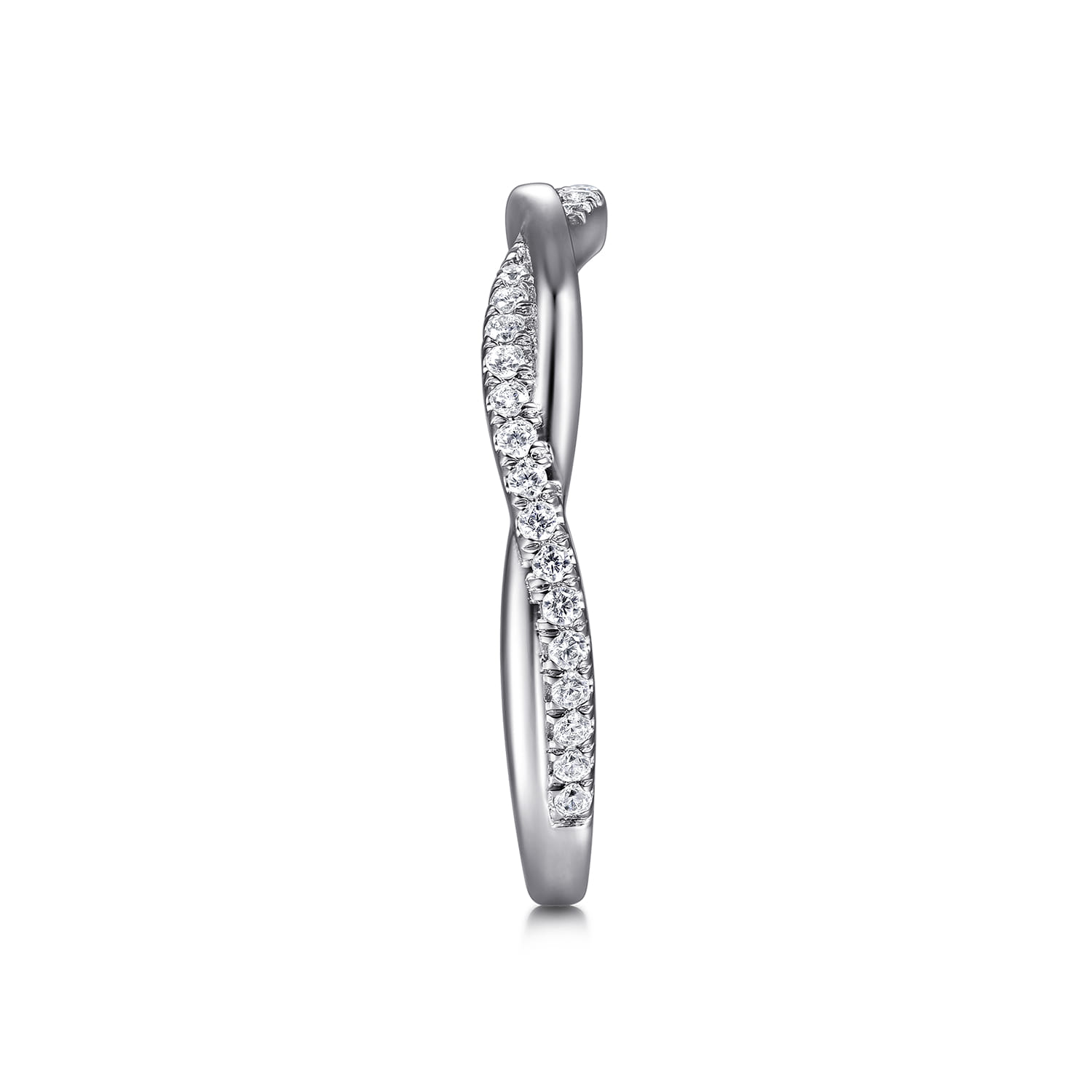 14K White Gold Diamond Matching Wedding Band - 0.16 ct - Shot 4