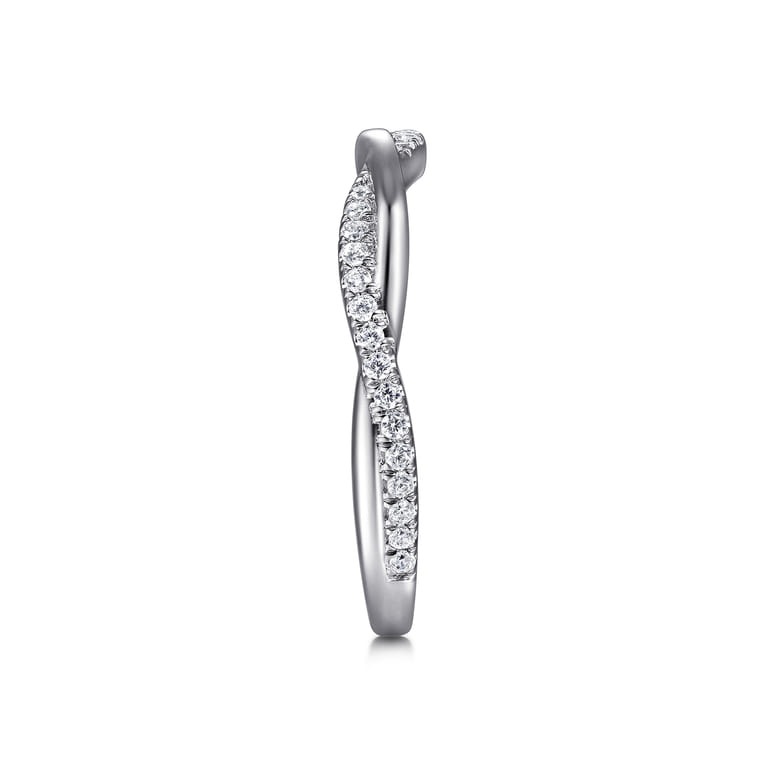 14K White Gold Diamond Matching Wedding Band - 0.16 ct - Shot 4
