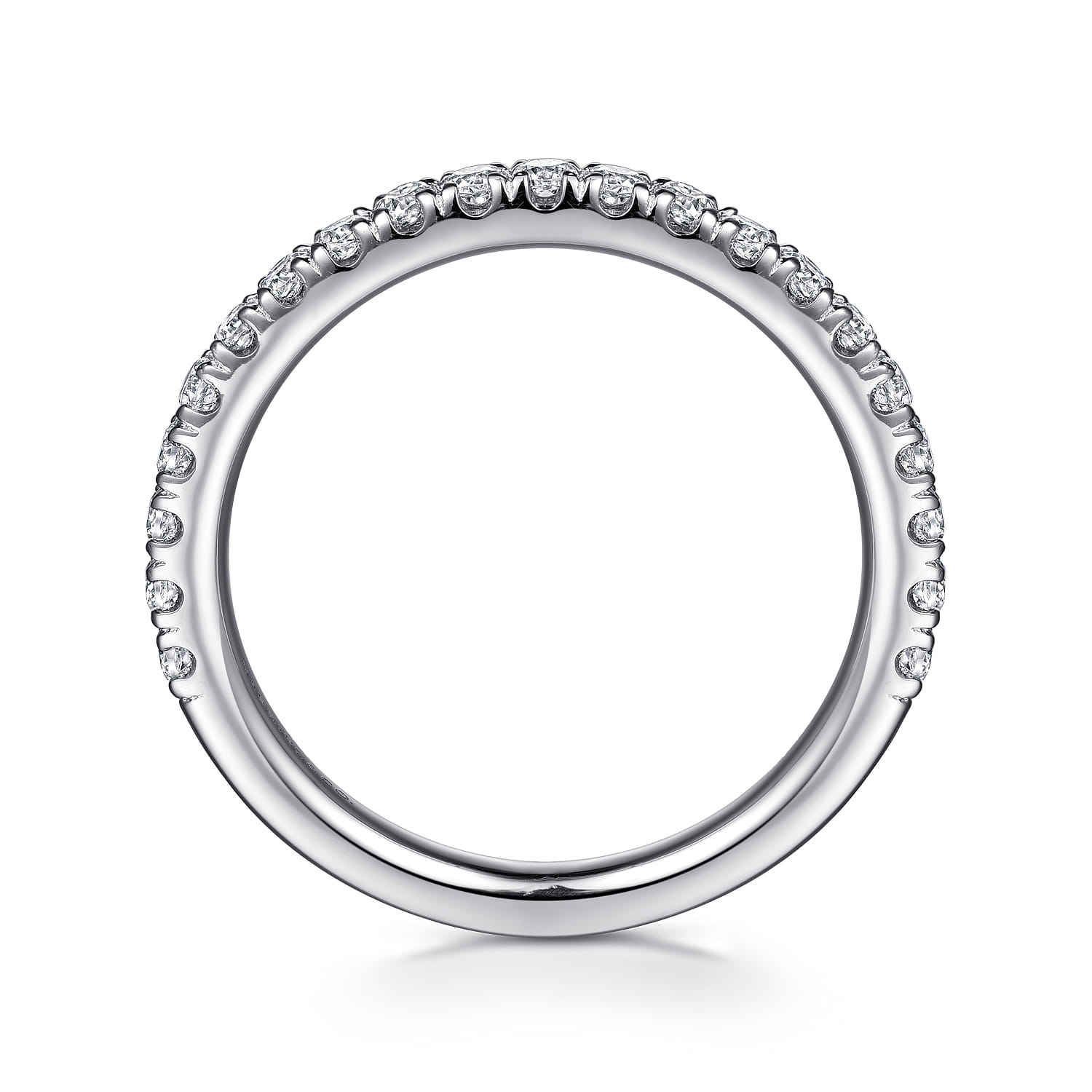 14K White Gold Diamond Matching Wedding Band - 0.44 ct - Shot 2