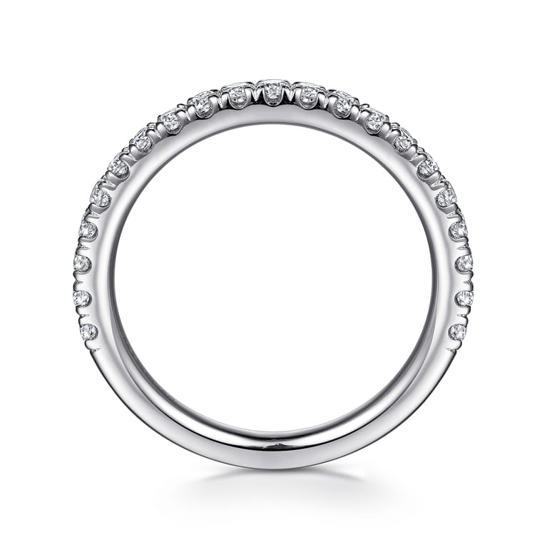 14K White Gold Diamond Matching Wedding Band - 0.44 ct - Shot 2