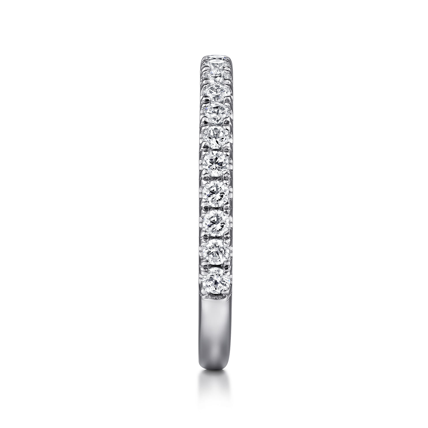 14K White Gold Diamond Matching Wedding Band - 0.44 ct - Shot 4