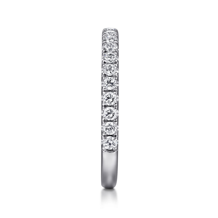 14K White Gold Diamond Matching Wedding Band - 0.44 ct - Shot 4