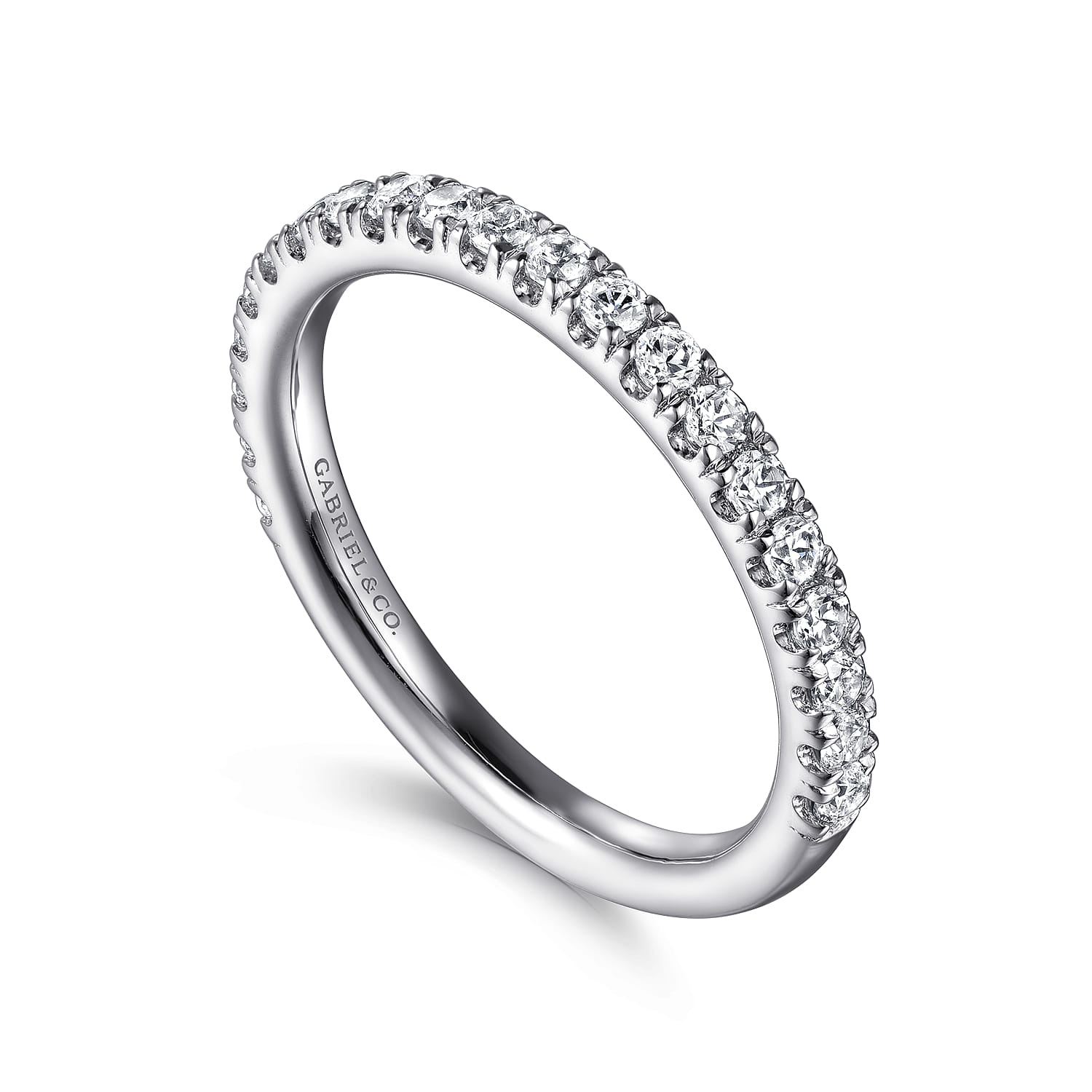 14K White Gold Diamond Matching Wedding Band - 0.44 ct - Shot 3