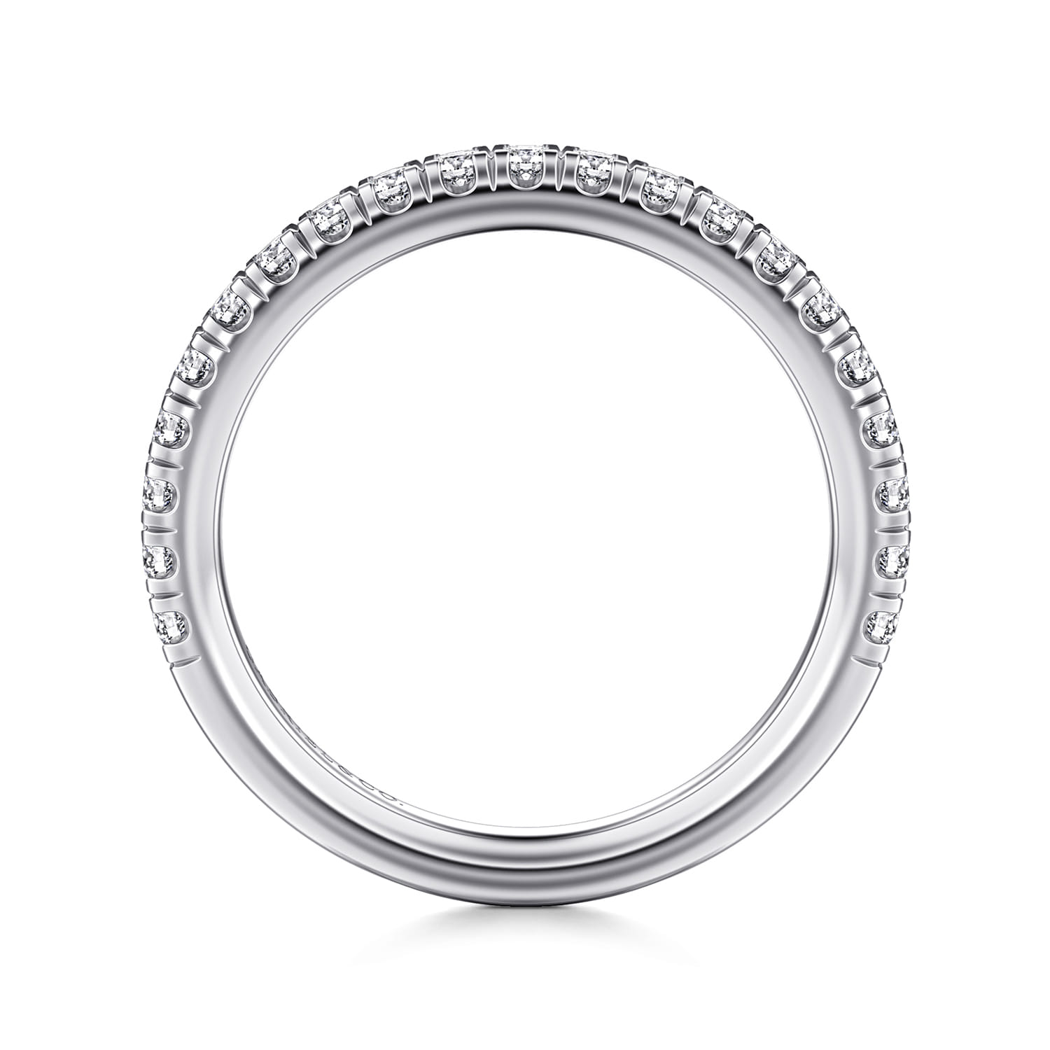 14K White Gold Diamond Matching Wedding Band - 0.44 ct - Shot 2