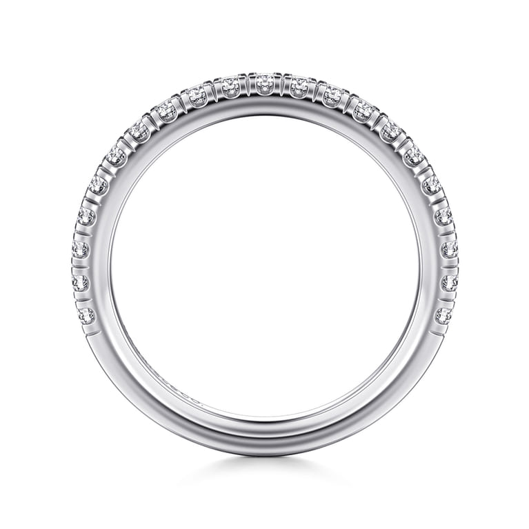 14K White Gold Diamond Matching Wedding Band - 0.44 ct - Shot 2